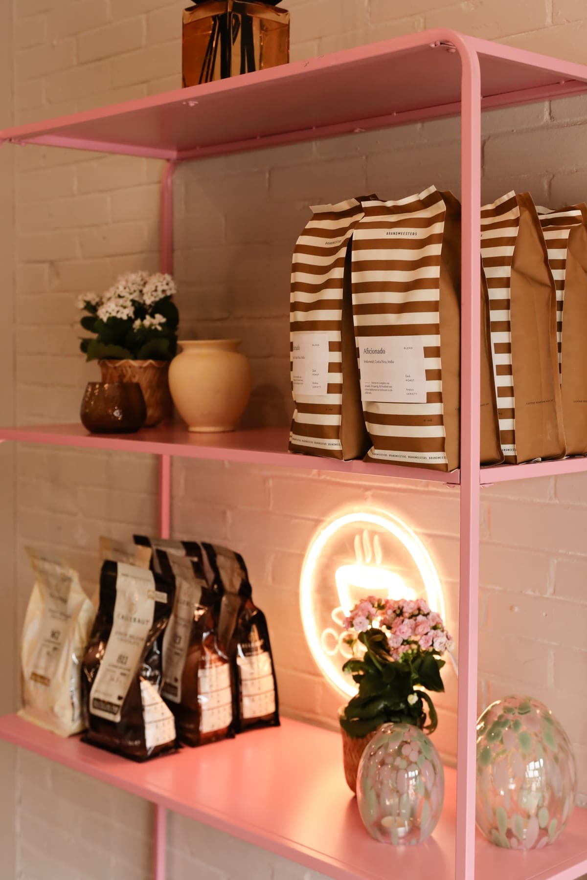 Koffieplank met neon